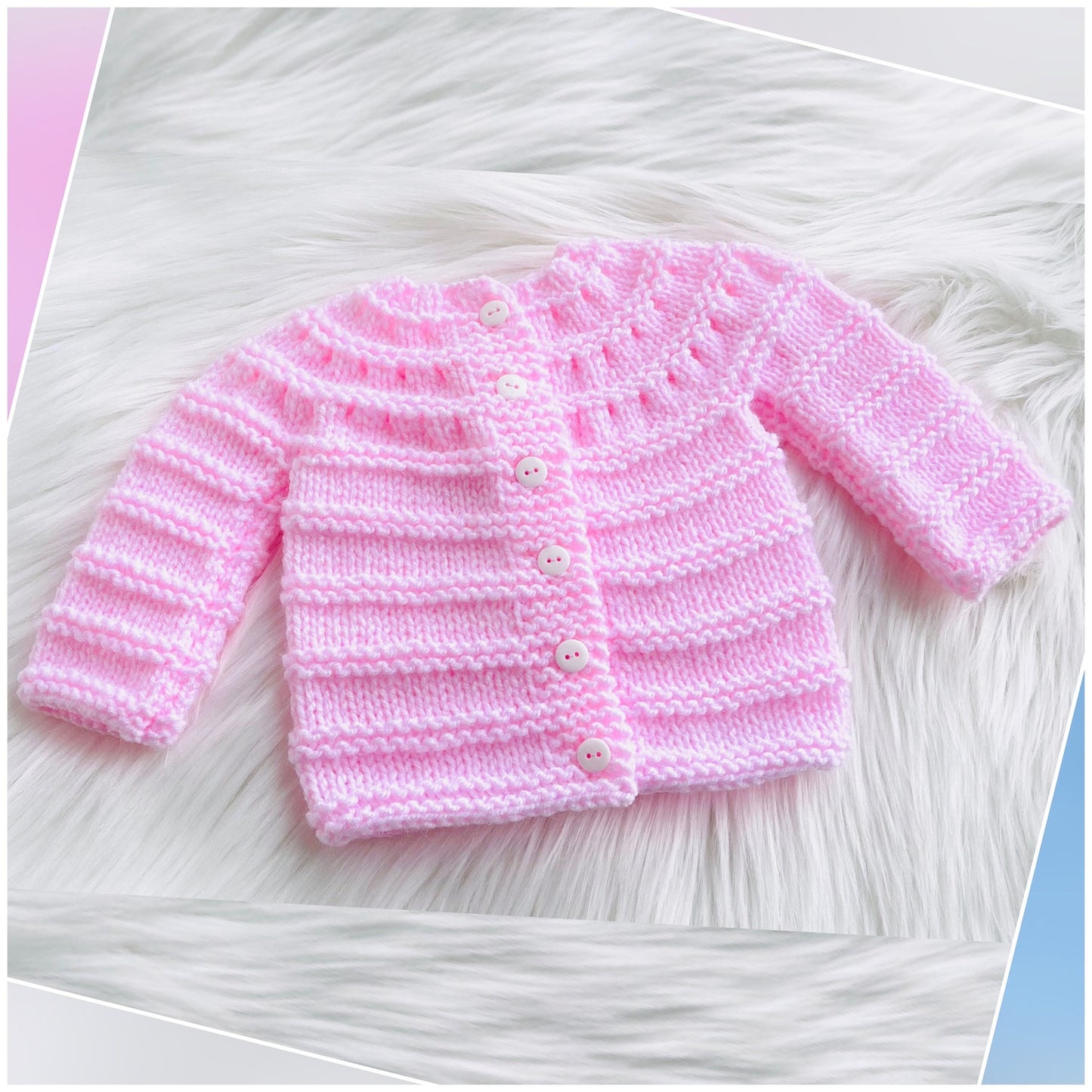 Easy Knit Baby Cardigan Sweater Knitting Pattern