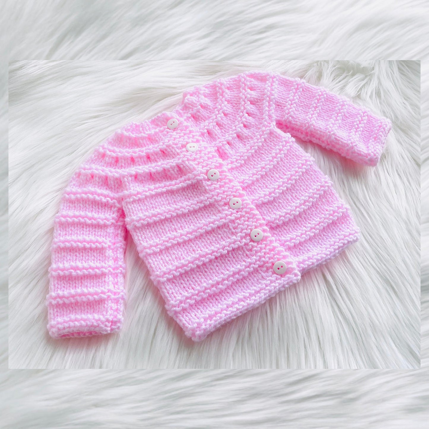 Easy Knit Baby Cardigan Sweater Knitting Pattern