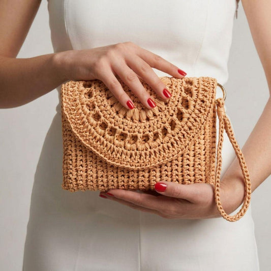 Boho Raffia Clutch Bag Crochet Pattern