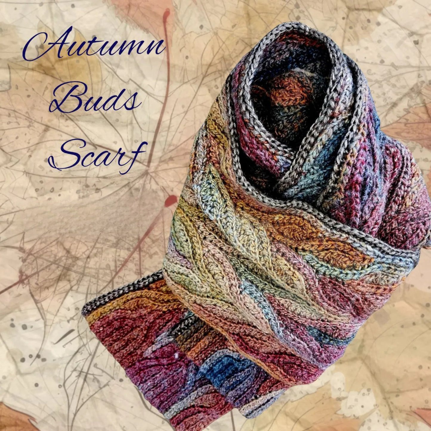 The Autumn Buds Crochet Scarf Pattern