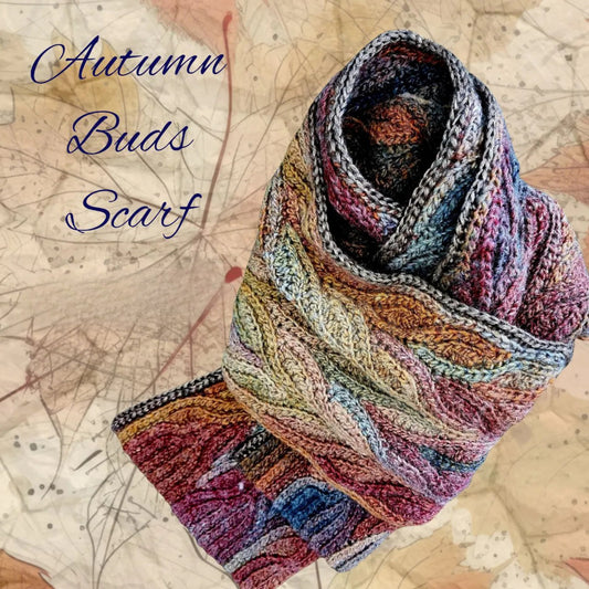 The Autumn Buds Crochet Scarf Pattern