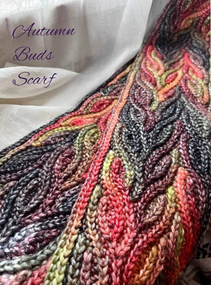 Autumn Buds Crochet Scarf Pattern