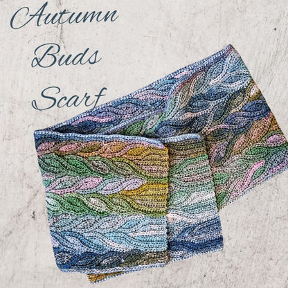 Autumn Buds Crochet Scarf Pattern