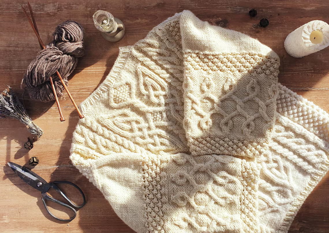 Aran Celtic Cables Sweater Knitting Pattern