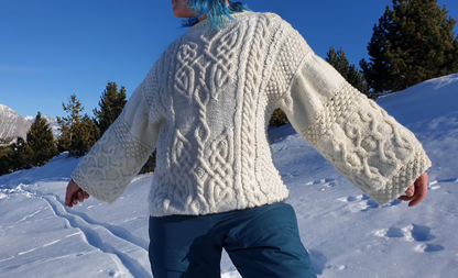 Aran Celtic Cables Sweater Knitting Pattern