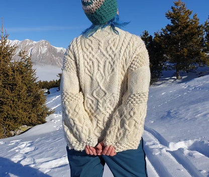 Aran Celtic Cables Sweater Knitting Pattern