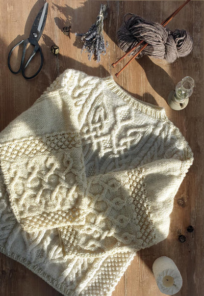 Aran Celtic Cables Sweater Knitting Pattern