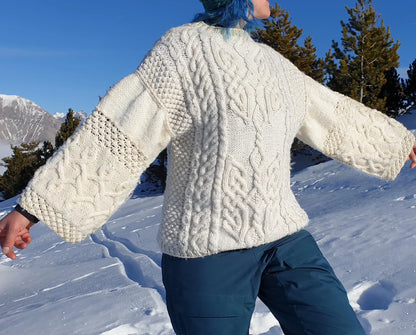 Aran Celtic Cables Sweater Knitting Pattern