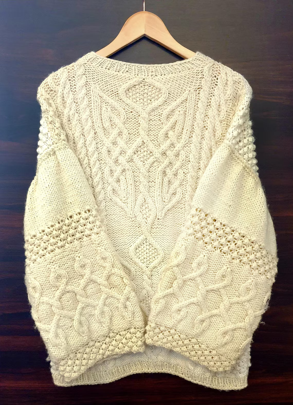 Aran Celtic Cables Sweater Knitting Pattern