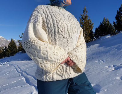 Aran Celtic Cables Sweater Knitting Pattern