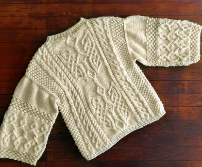 Aran Celtic Cables Sweater Knitting Pattern