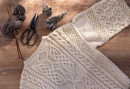 Aran Celtic Cables Sweater Knitting Pattern