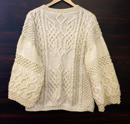 Aran Celtic Cables Sweater Knitting Pattern