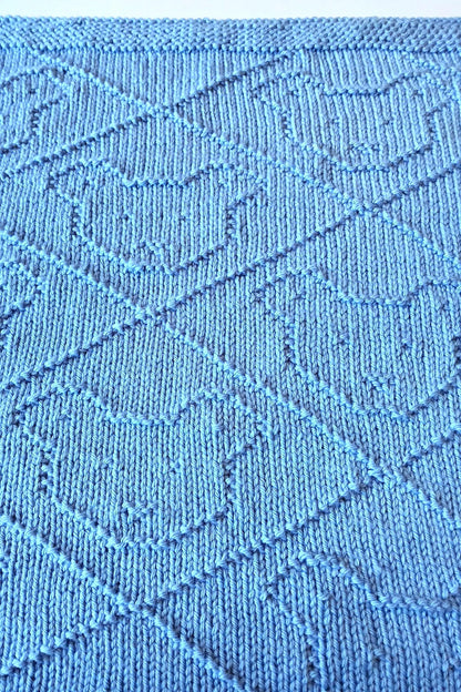 Bear Baby Blanket Knitting Pattern