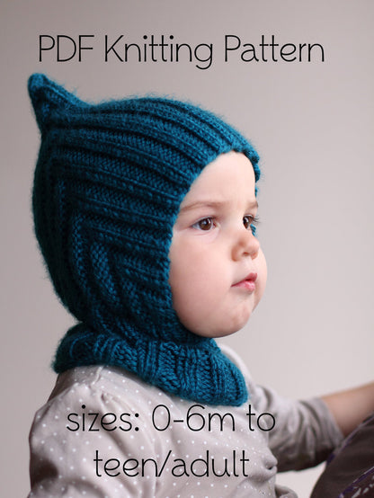 Balaclava Pixie Elf Hat Knitting Pattern