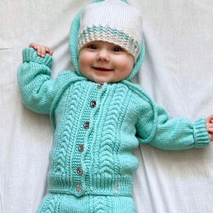 Baby Cable Hooded Cardigan Knitting Pattern