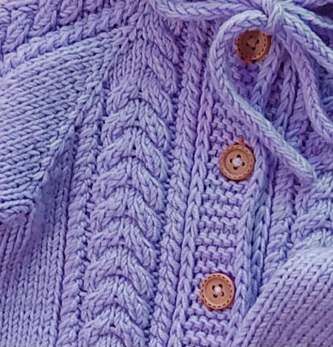 Baby Cable Hooded Cardigan Knitting Pattern