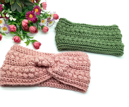 Beanie Fingerless Gloves and Ear Warmer Crochet Pattern