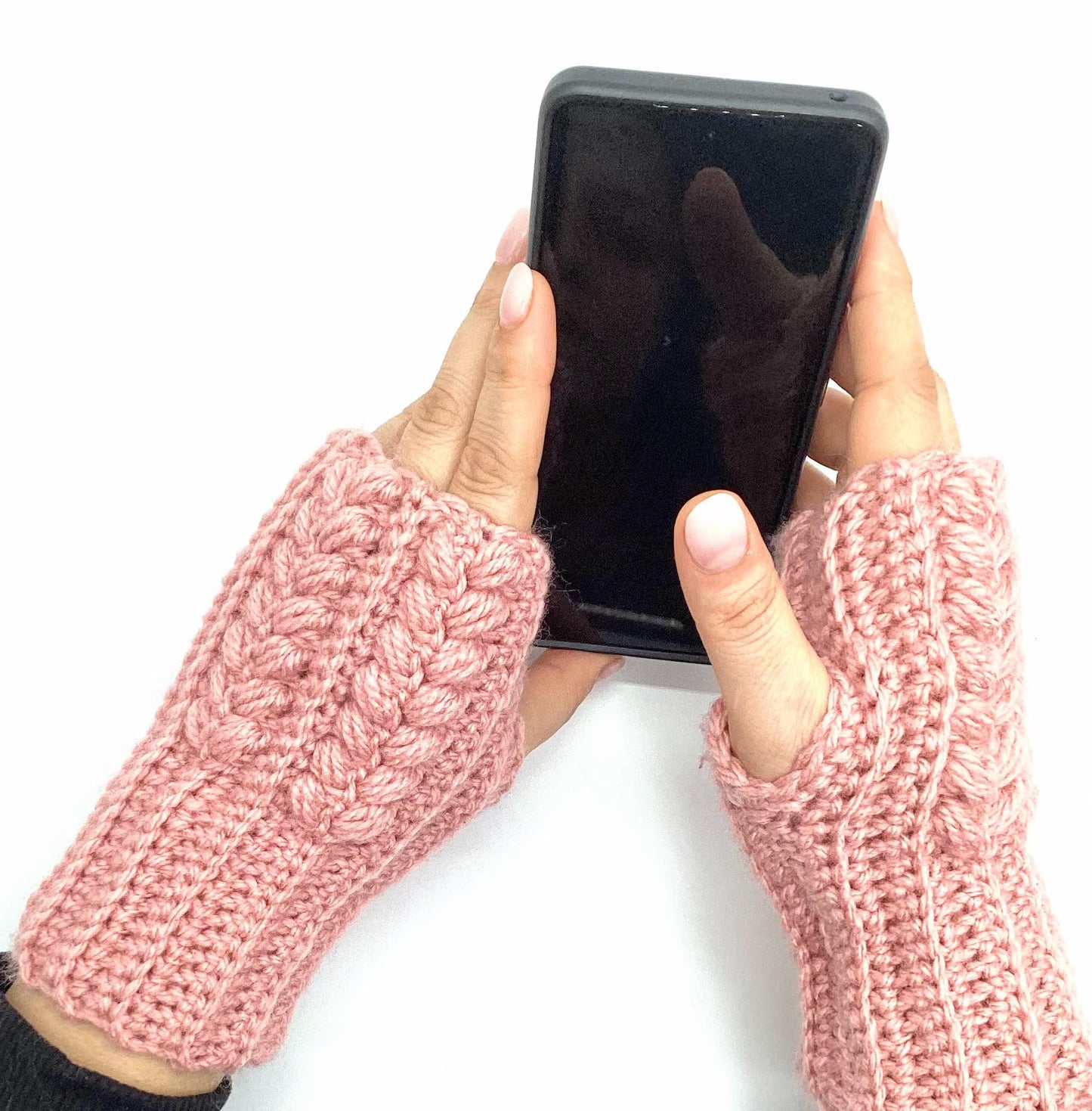 Beanie Fingerless Gloves and Ear Warmer Crochet Pattern