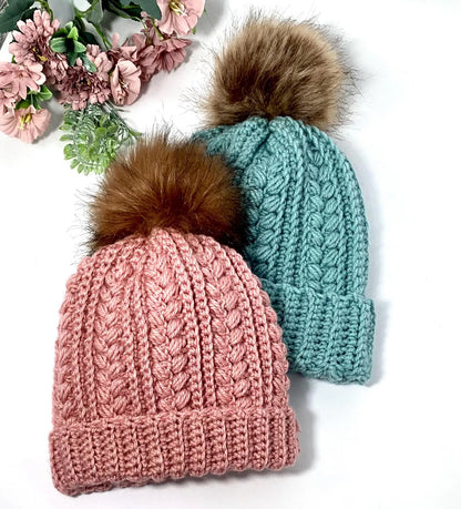 Beanie Fingerless Gloves and Ear Warmer Crochet Pattern