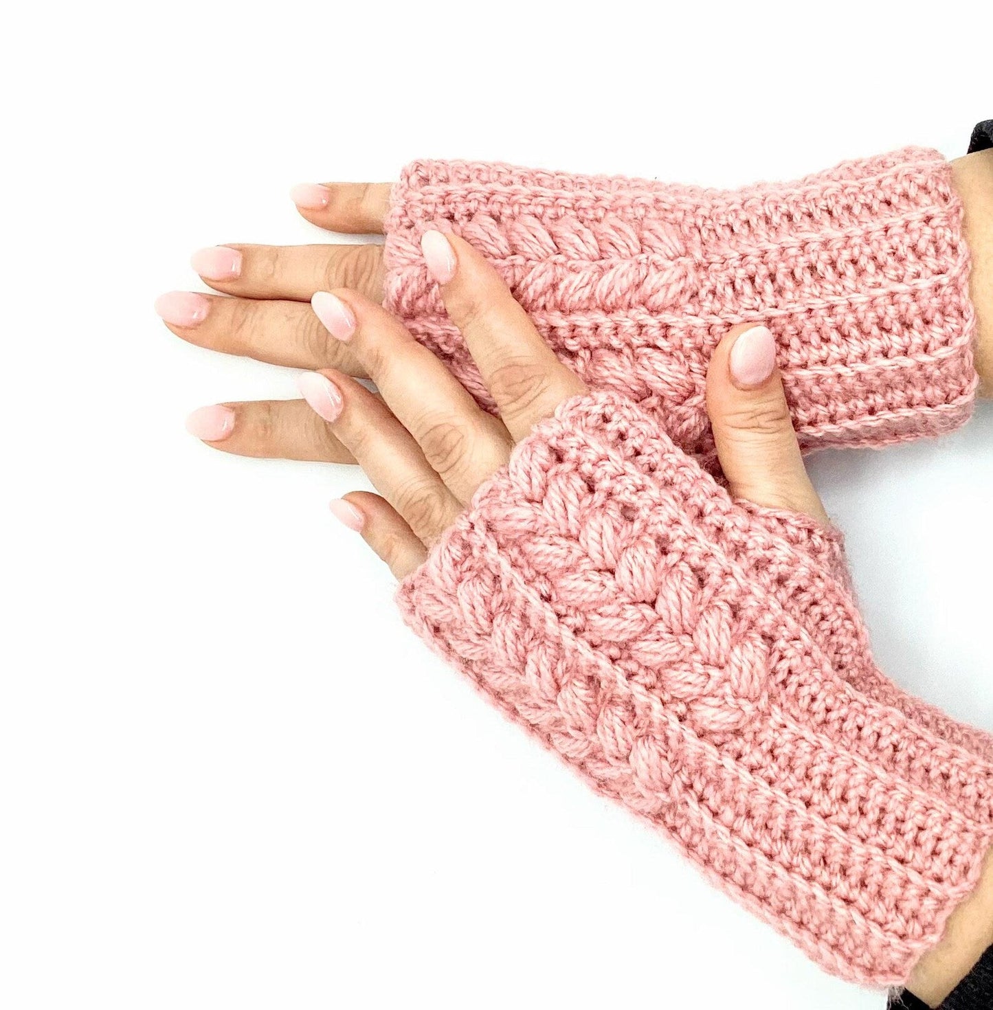 Beanie Fingerless Gloves and Ear Warmer Crochet Pattern