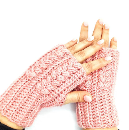 Beanie Fingerless Gloves and Ear Warmer Crochet Pattern