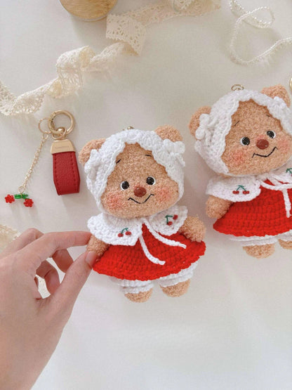 Butter Bear with Cherry Dress Crochet Pattern