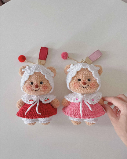 Butter Bear with Cherry Dress Crochet Pattern