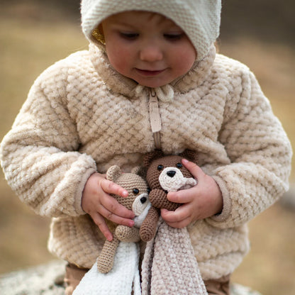 Bear Plush Security Blanket Comforter Crochet Pattern