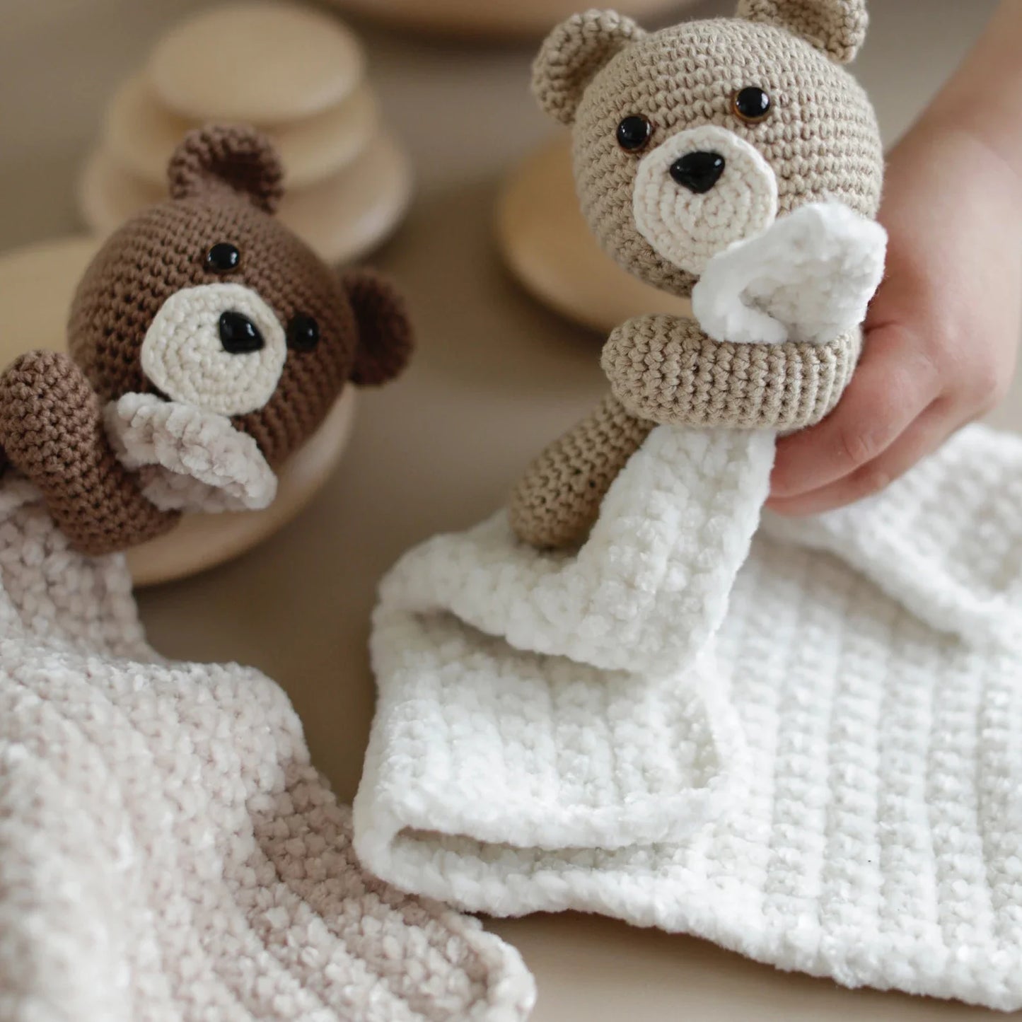 Bear Plush Security Blanket Comforter Crochet Pattern