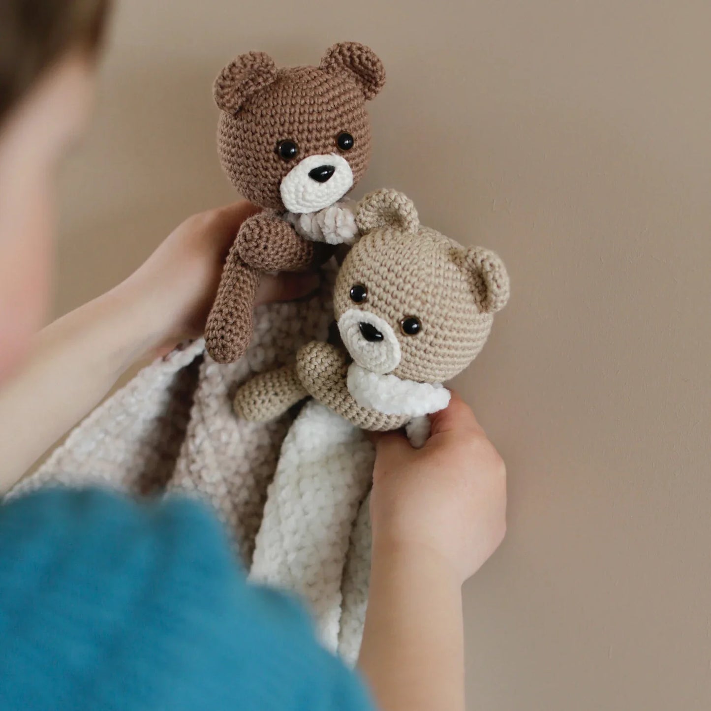 Bear Plush Security Blanket Comforter Crochet Pattern
