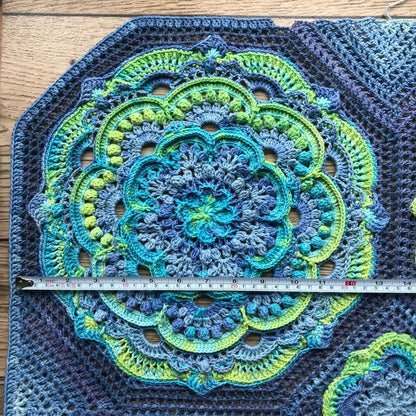 Blue Lagoon Mandala Blanket Crochet Pattern