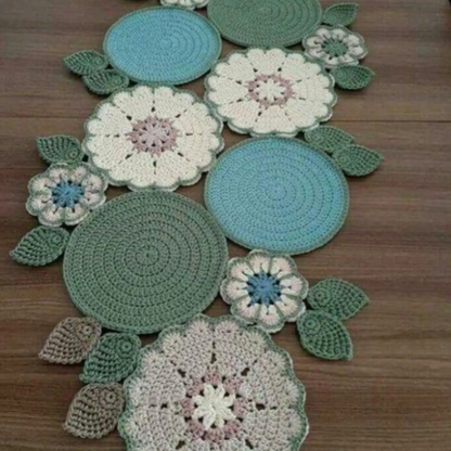 Boho Floral Crochet Table Runner Pattern