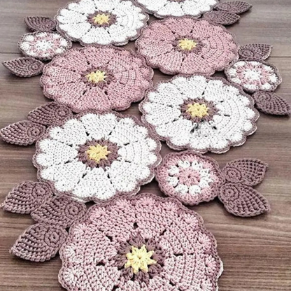 Boho Floral Crochet Table Runner Pattern