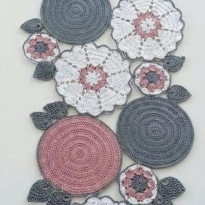 Boho Floral Crochet Table Runner Pattern