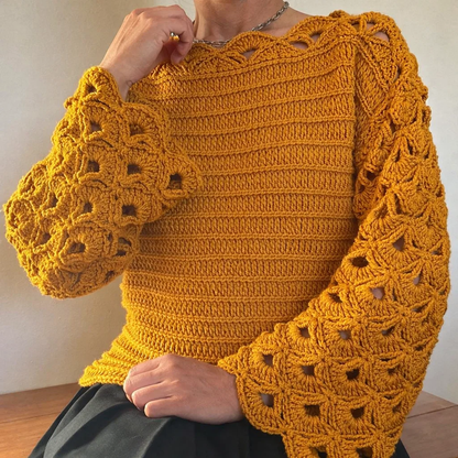 Lace Boho Sweater Crochet Pattern
