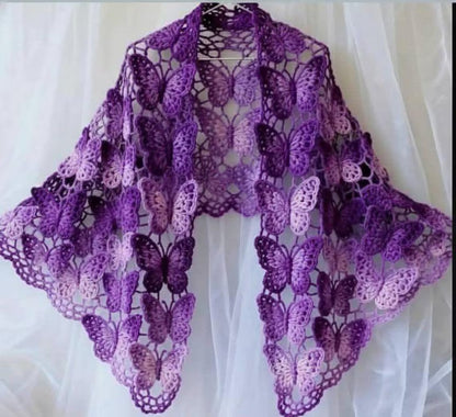 Butterfly Shawl Motif Crochet Pattern