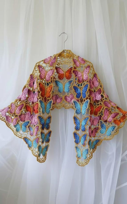 Butterfly Shawl Motif Crochet Pattern
