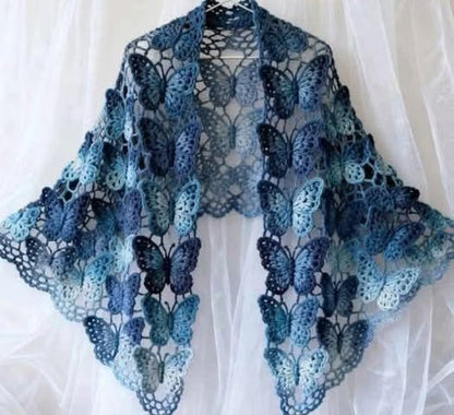 Butterfly Shawl Motif Crochet Pattern