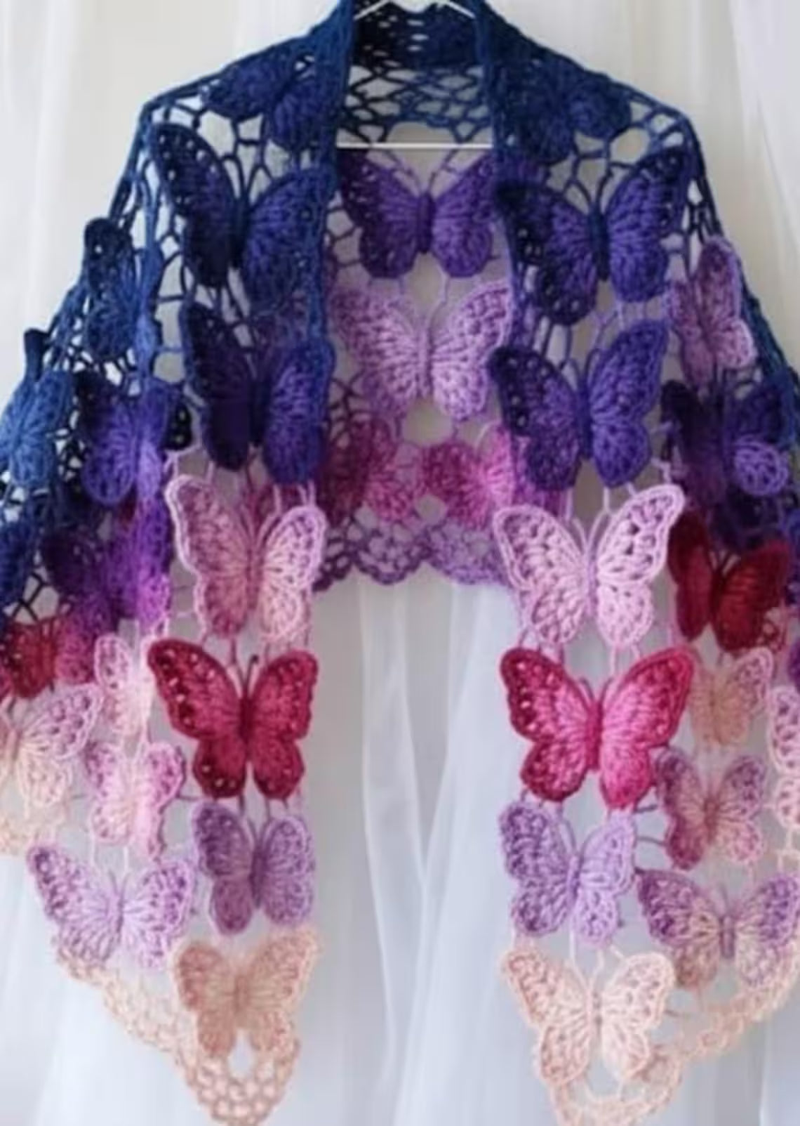 Butterfly Shawl Motif Crochet Pattern