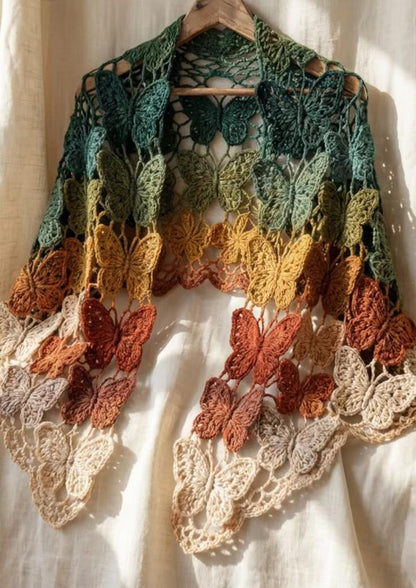 Butterfly Shawl Motif Crochet Pattern