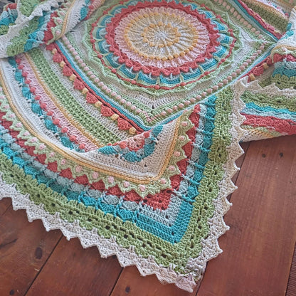 Whispers of Color Afghan Blanket Crochet Pattern