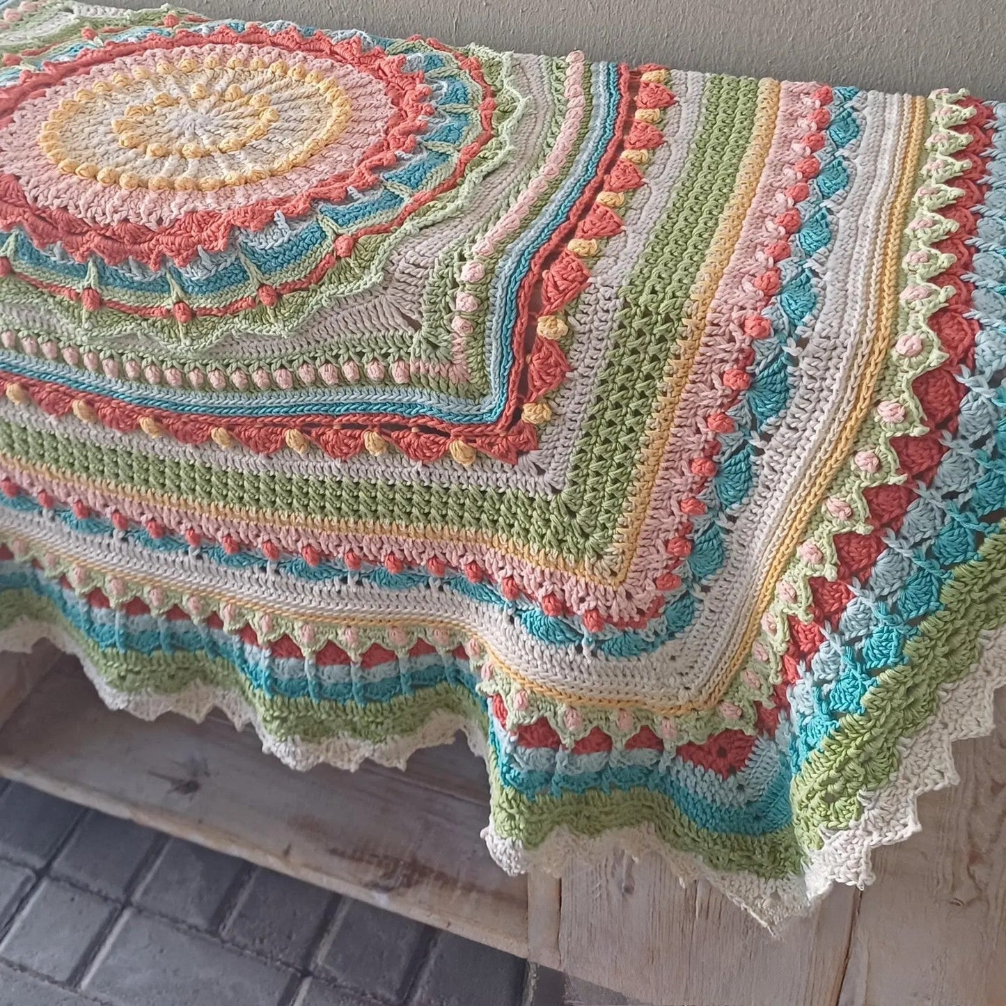 Whispers of Color Afghan Blanket Crochet Pattern