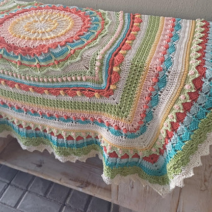 Whispers of Color Afghan Blanket Crochet Pattern