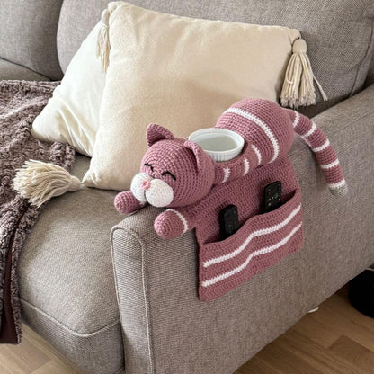 Pinky Cat Sofa Organizer Crochet Pattern