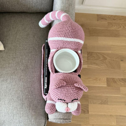 Pinky Cat Sofa Organizer Crochet Pattern
