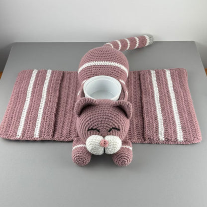 Pinky Cat Sofa Organizer Crochet Pattern