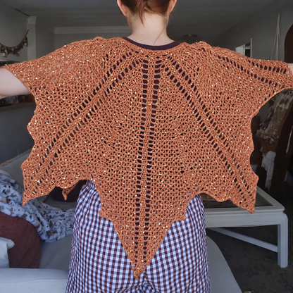 Maple Leaf Fall Poncho Crochet Pattern