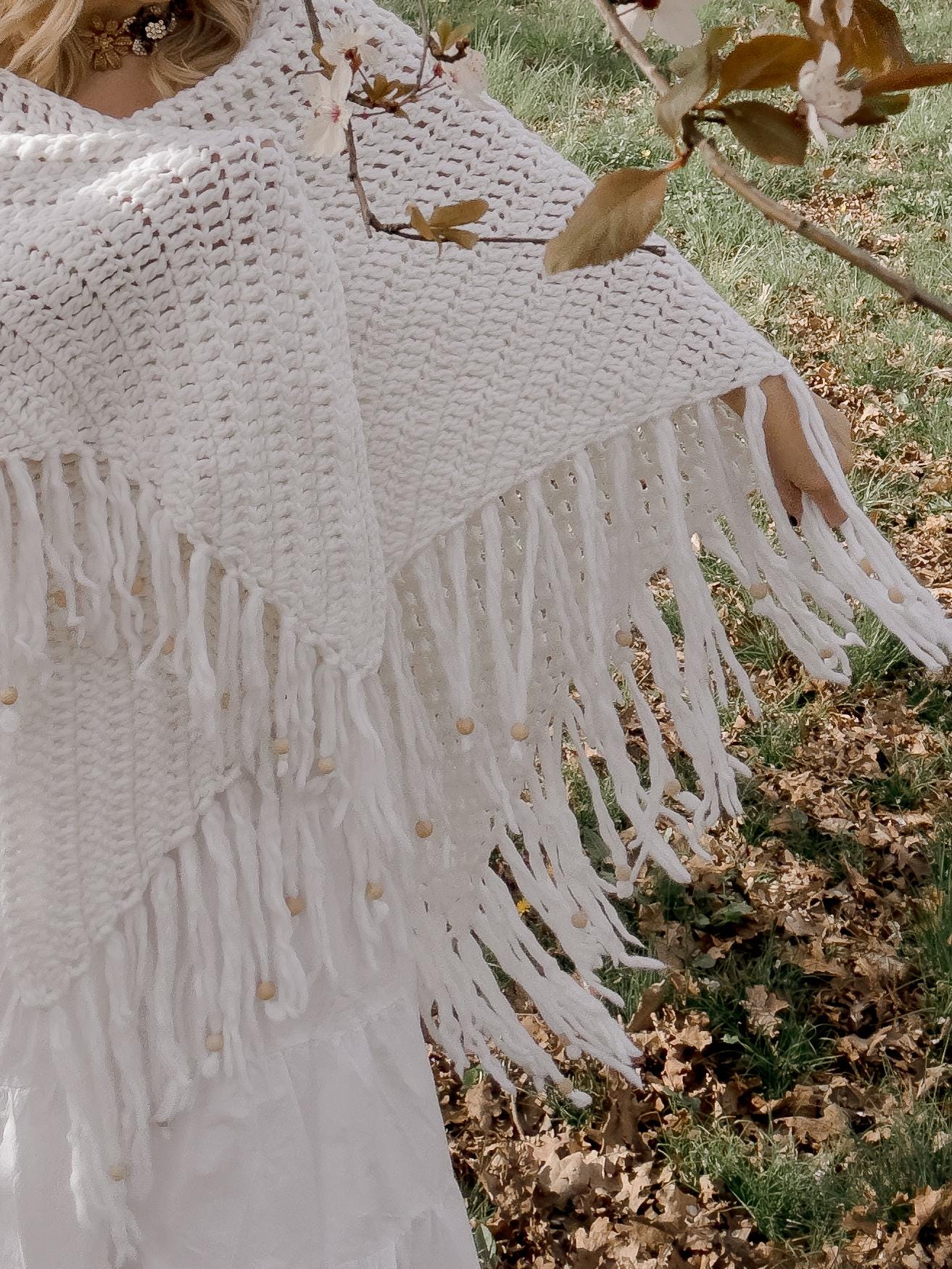 Chunky Triangle Shawl Crochet Pattern