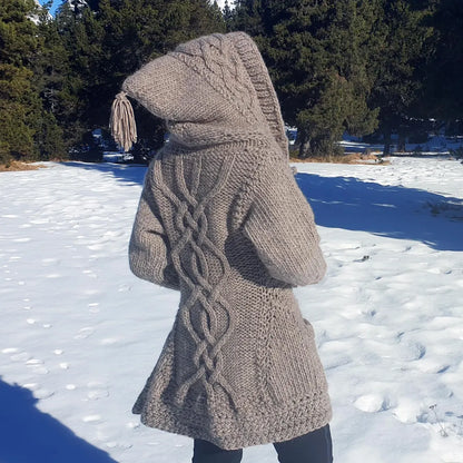 Easy Modular Chunky Cardigan Knitting Pattern